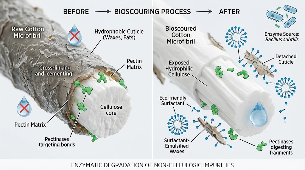 Bioscouring of Cotton Fabrics: The Ultimate Engineering & Industrial Guide