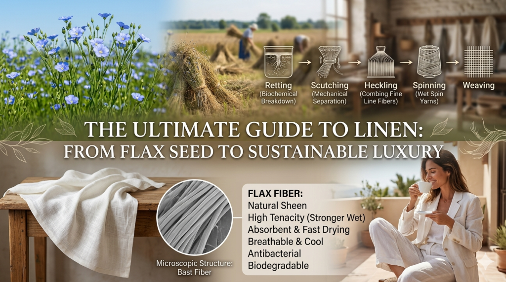 Linen Fiber: Molecular Properties, Production, and Advanced Research